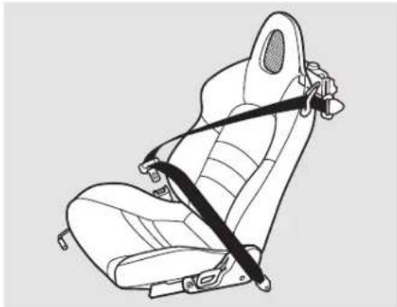 Honda S2000 (2002) - Seat Belt System Components Lap/Shoulder Belt - 2