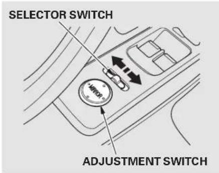 Honda S2000 (2002) - Mirrors Adjusting the Power Mirrors Hazard Warning - 2