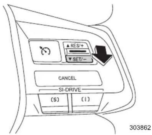 RES/+ SET/- CANCEL SI-DRIVE ($) (1) 303862