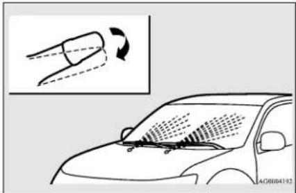 Diagram illustrating car window cleaning with tool path and directional arrow, showing structural change in airway sections