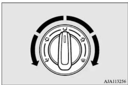 MITSUBISHI Mirage G4 (2018) - Temperature control dial Mode selection dial - 2