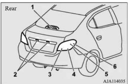 Rear 1 2 3 4 5 6 AJA114035
