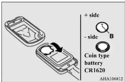 + side - side B Coin type battery CR1620 AHA106812
