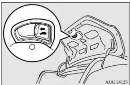 MITSUBISHI Mirage G4 (2018) - Inside emergency trunk lid release - 1
