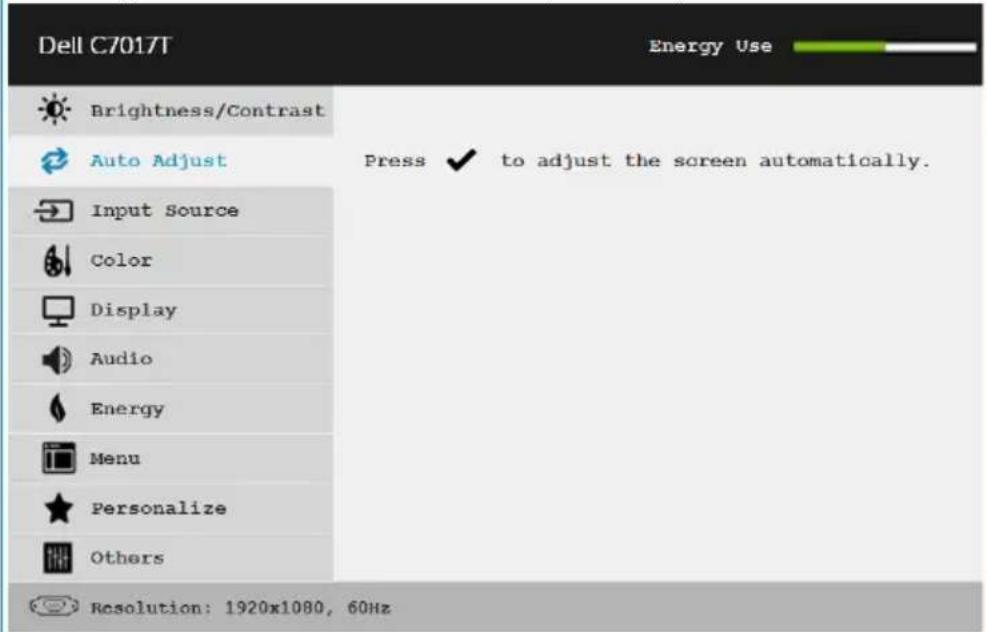 DELL C7017T - Accessing the Menu System - 9