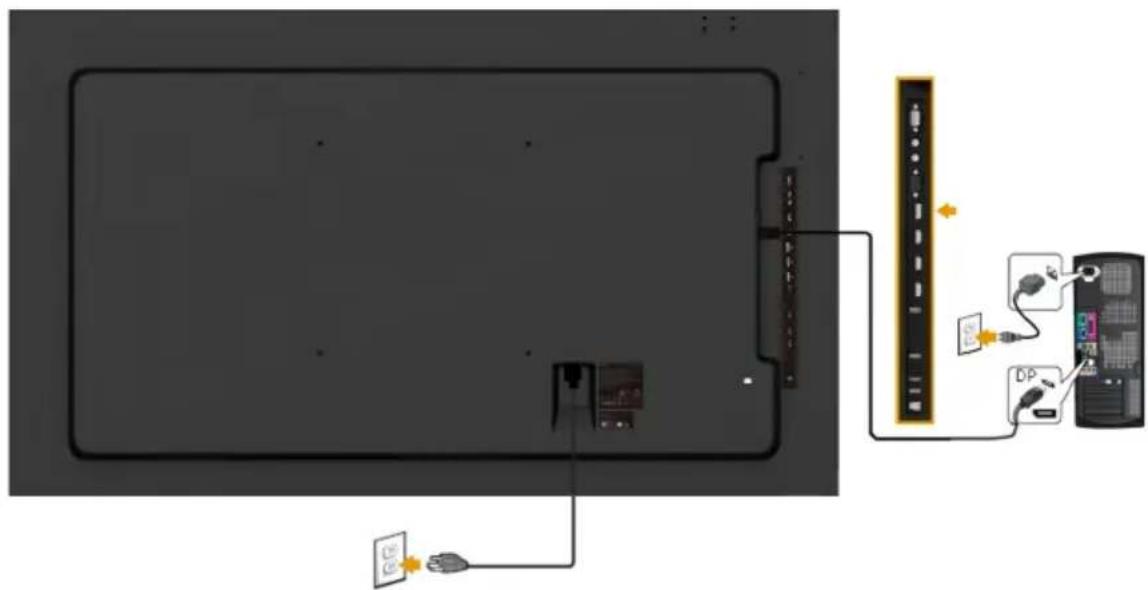 DELL C7017T - Connecting DP Cable - 1