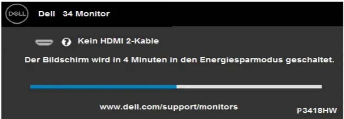 DELL Professional P3418HW - OSD-Meldungen - 8