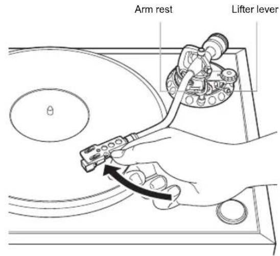 Arm rest Lifter lever
