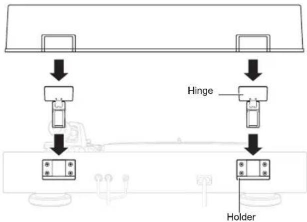ONKYO CP-1050D - Mounting the dust cover - 1