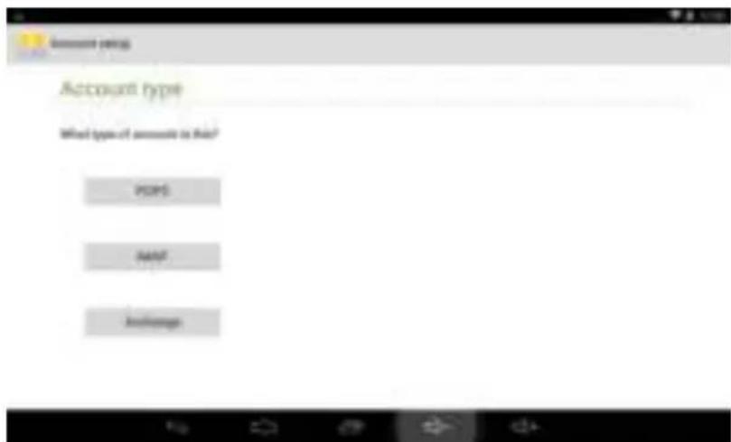 Account type Word type of accounts to this? POS Android Exchange
