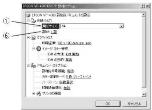 EPSON VP-4300 ESC/SP 韻物オレンジ EPSON VP-4300 韻物オレンジの設定 用途/出力 開発サイズ: A4 開発上限 グラフィックス 印刷品名: 100 x 100 data.psd.mdb イメージ カラー管理 IDM 心方法: 純引、無効 IDM 心目的: 基準 ドキュメントのオプション 詳細な作業拠索: 拒放 カラー印刷モード: 要重 (ハーフロー) ハーフロー: 自動濾放 印刷品製造化: 無油 スリンカの編集 OK 参与セル