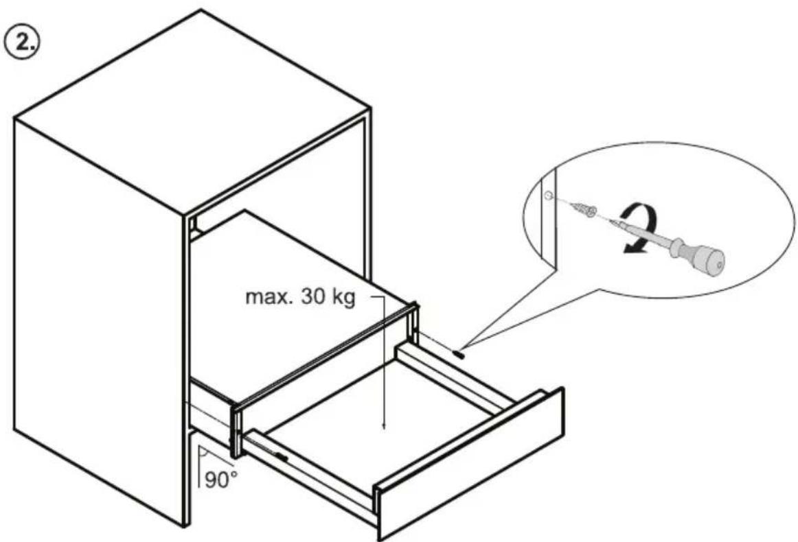 max. 30 kg 90°