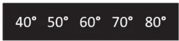 40° 50° 60° 70° 80°
