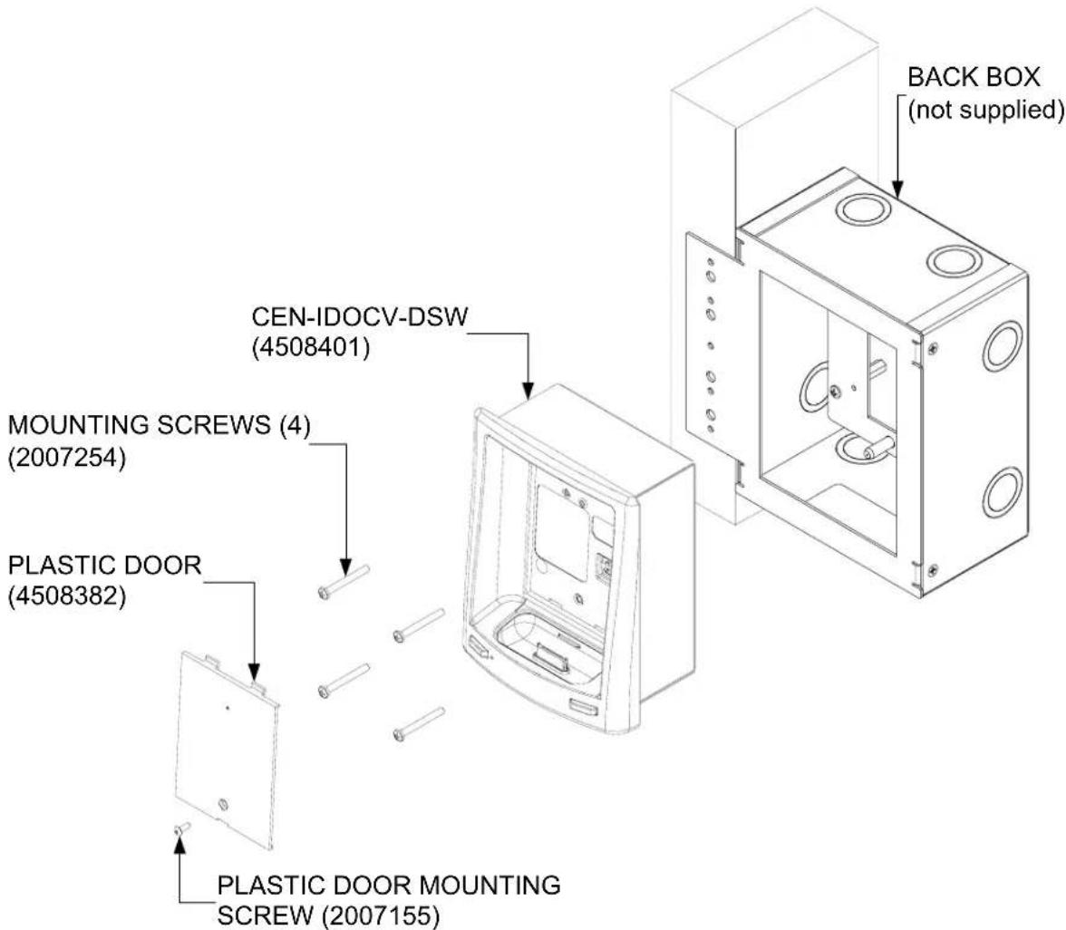 Crestron CEN-IDOCV-DSW-B-T - CEN-IDOCV-DSW Mounting - 1