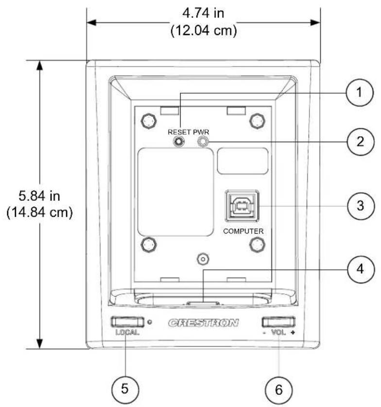 Crestron CEN-IDOCV-DSW-B-T - Physical Description - 2