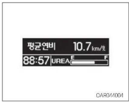 평균연비 10.7 km/Ω 88:57 UREA E F DAR04004