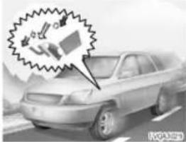 Street photo showing a car with a traffic light icon and a warning label pointing to a vehicle's license plate.