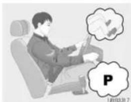 Illustration of a person using a computer with thought bubbles showing a device and the letter 'P' (likely indicating a device or label)