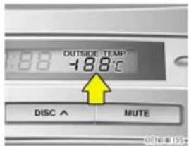 OUTSIDE TEMP -18.8°C DISC ↑ MUTE GENI BIS