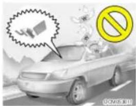 Street photo showing a car with a traffic sign and a yellow prohibition symbol, indicating no traffic or no restrictions.
