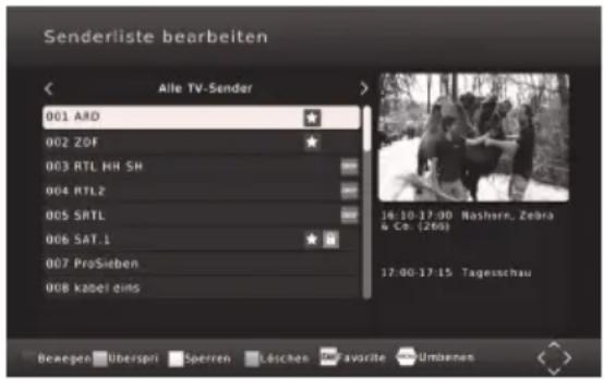 WWIO Trinity T2/C Pro - Senderliste bearbeiten - 2