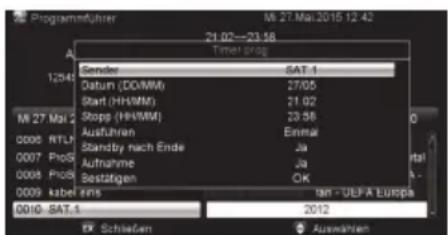 WWIO Trinity Twin - Timeraufnahme programmieren - 1