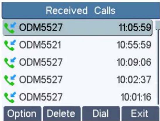 Fanvil X2 - Call Logs - 6