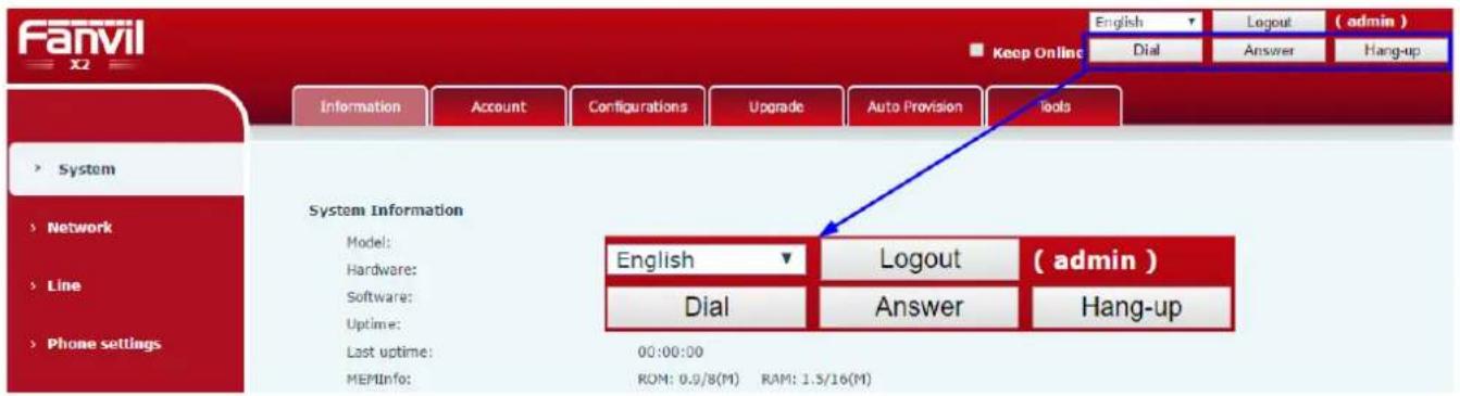 Fanvil X2 - Web Call - 1