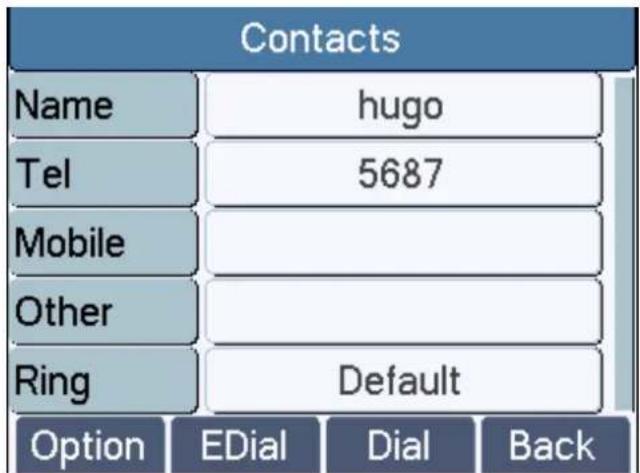 Fanvil X2 - Add / Edit / Delete Contact - 1