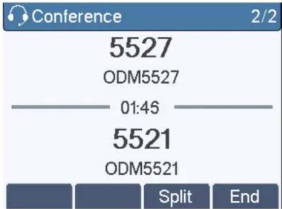 Fanvil X2 - Join / Split Two Calls (3-way Local Conference) - 1