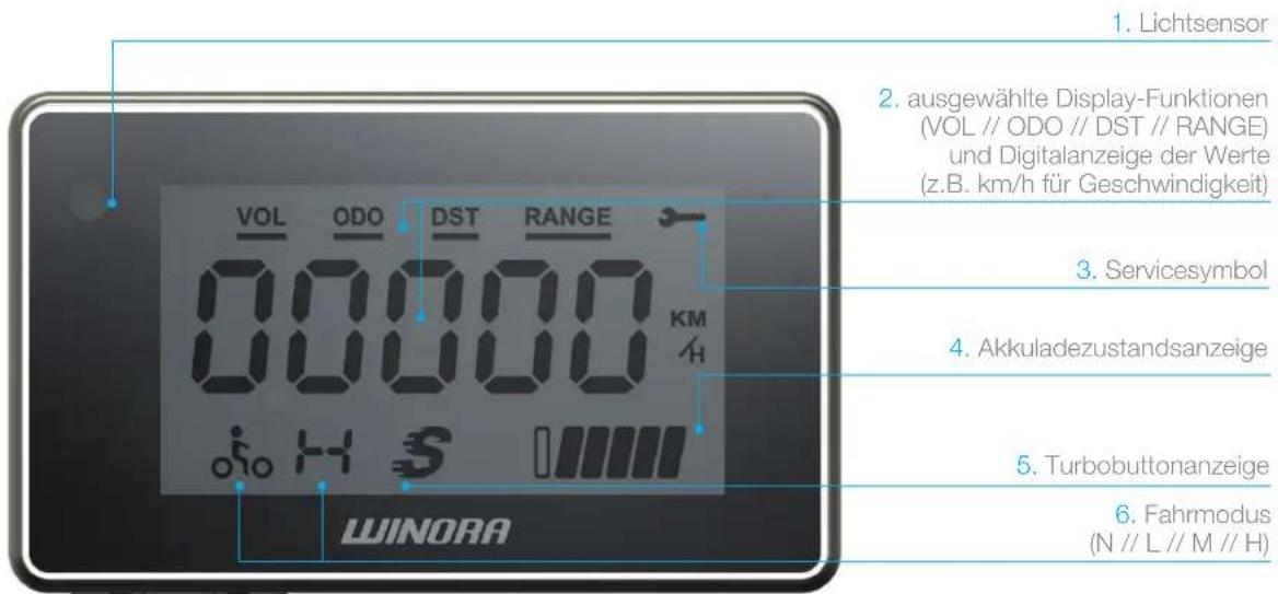 Winora Sportive Line S3 - Das DP12 Display - 1