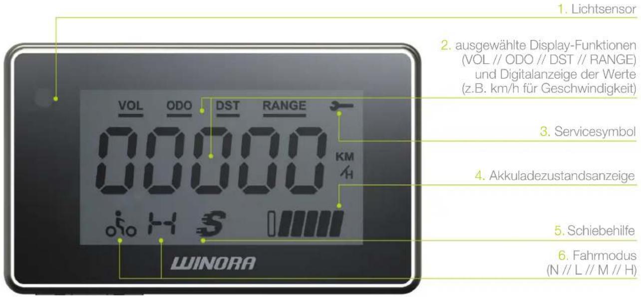 Winora Family Line F3 - Das DP12 Display - 1