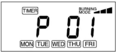 TIMER POT BURNING MODE MON TUE WED THU FRI
