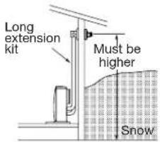 Long extension kit Must be higher Snow