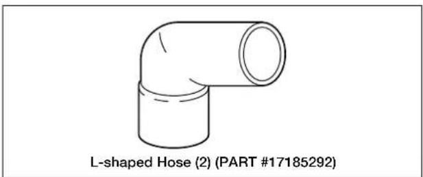 L-shaped Hose (2) (PART #17185292)