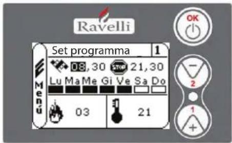 Nordic Fire HRV120 - MENU 5 "CHRONO" (INSTELLEN VAN DE TIMERFUNCTIE) - 2