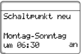 BUDERUS Logamatic 4116 - Ersten Schaltpunkt eingeben - 11