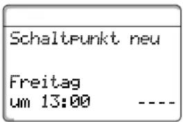 BUDERUS Logamatic 4116 - Zweiten Schaltpunkt eingeben (Freitag, 13:00, 21°C) - 3