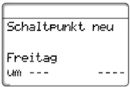 BUDERUS Logamatic 4116 - Zweiten Schaltpunkt eingeben (Freitag, 13:00, 21°C) - 2