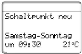 BUDERUS Logamatic 4116 - Dritten Schaltpunkt eingeben - 6
