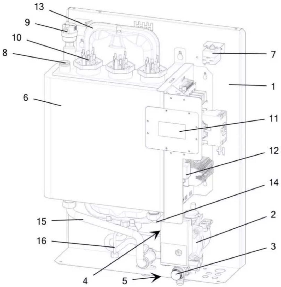 Thermona THERM EL 30 - THERM EL 5, 9, 14 (KW) BOILER ASSEMBLY - 1