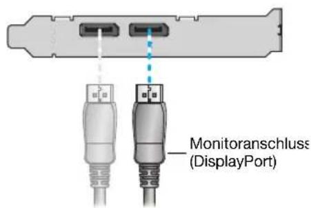 MATROX M9148 LP PCIe x16 - Anschließen des Sekundärmonitors - 1