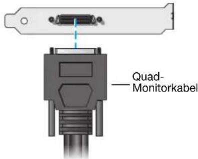 MATROX M9148 LP PCIe x16 - Schließen Sie Ihr Quad-Monitorkabel - 1