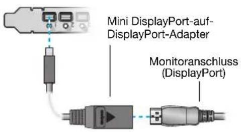 MATROX M9148 LP PCIe x16 - Anschließen des Primärmonitors - 1