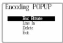TrekStor I.Beat 500 - Viewing Popup Menu in Encoding - 2