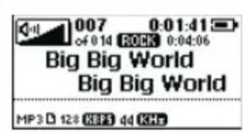 007 0:01:41 of 0.14 ROCK 0:04:06 Big Big World Big Big World MP3 128 KBF 44 KH