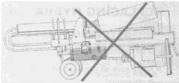 Crossfer HLS8T-52/NT - Üben Sie den Druck auf das Spaltgut, besonders bei extrem hartem Holz, nie länger als 5 Sekunden aus! - 1