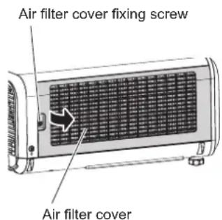 PANASONIC PT-MZ670EJ - Removing the air filter unit - 1