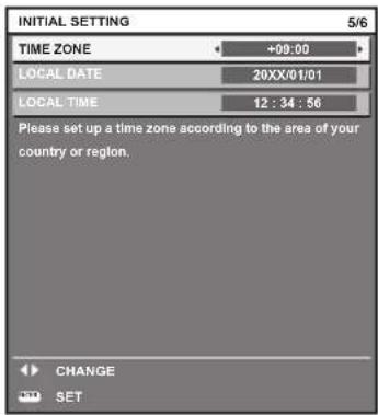 PANASONIC PT-MZ670EJ - Initial setting (time zone) - 1