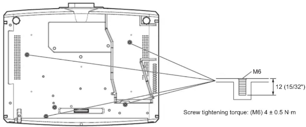 PANASONIC PT-MZ670EJ - Precautions for attaching the Ceiling Mount Bracket - 1